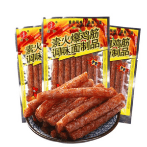 [Direct Mail Across The United States] Junzai Vegetarian Hot Chicken Tendon Spicy Sticks 18g*5 packs