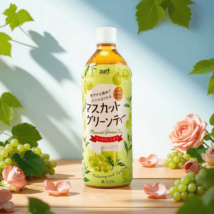 SURF Muscat Grape Green Tea Low Calories, 16.91 fl oz - Yami.com