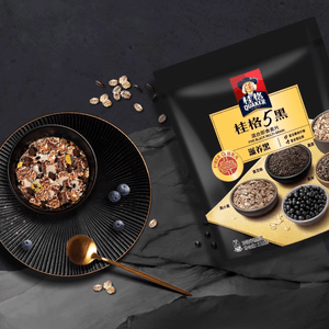 桂格 5黑混合即食麦片 冲饮即食 营养早餐 518g【富含膳食纤维蛋白质】【五黑食材以黑养黑】
