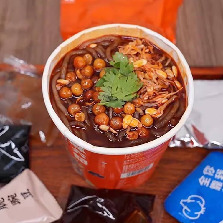 [중국 직배송] 마류지 핫앤사워 쌀국수, 고구마국수, 즉석식품, 쌀국수, 간편한 식사, 야식, 256g/튜브 3