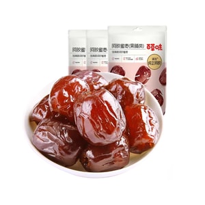 百草味【超值3袋裝】 ejiao蜜棗 50g*3袋 去核蜜餞、紅棗、休閒零食 補氣血養生食品【甜潤飽滿、細膩甜糯】