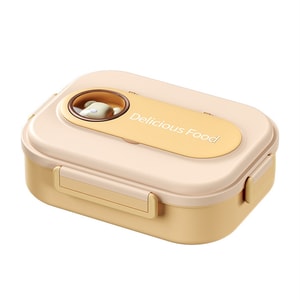 Insulated Lunch Box Food Grade 316 Stainless Steel Dinner Plate Yellow Bear Set