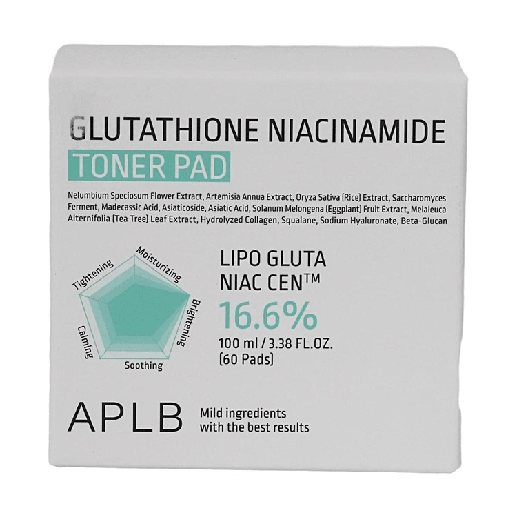 glutathione pads APLB Niacinamide Toner Pad 3.38 fl.oz (60 Pads) Brightening and Soothing Care lasting moist essence formulation dihexa cognitive enhancement study Strength:0.5% supporting immune function