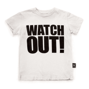 Nununu Kids WATCH OUT T-shirt In White 3-4Y