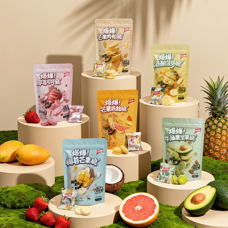 Fermented Rice Pineapple Crisp 34g Freeze-dried Fruit 1