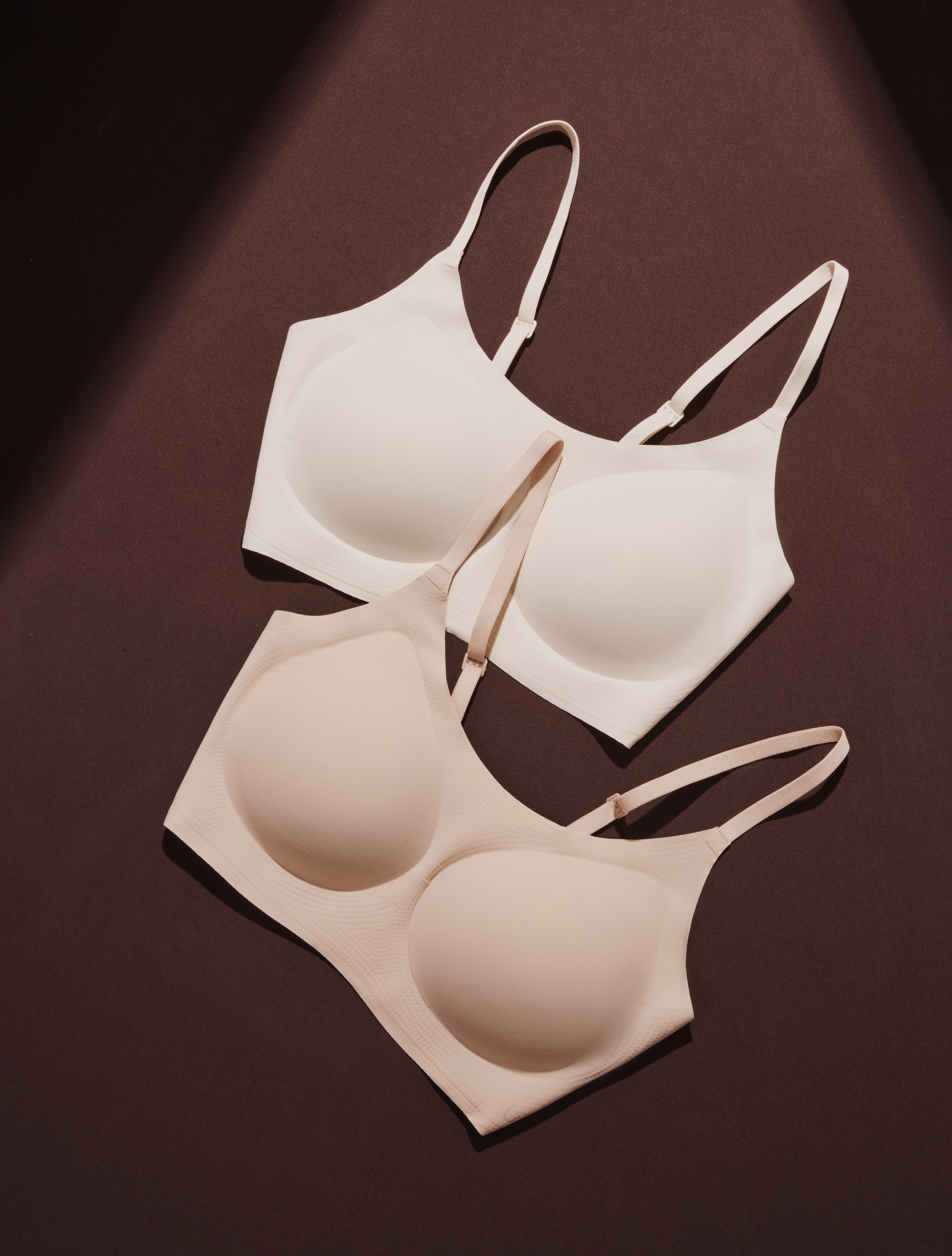 ubras 无痕吊带抹胸细肩带无钢圈背心文胸罩内衣女-裸感肤色-M