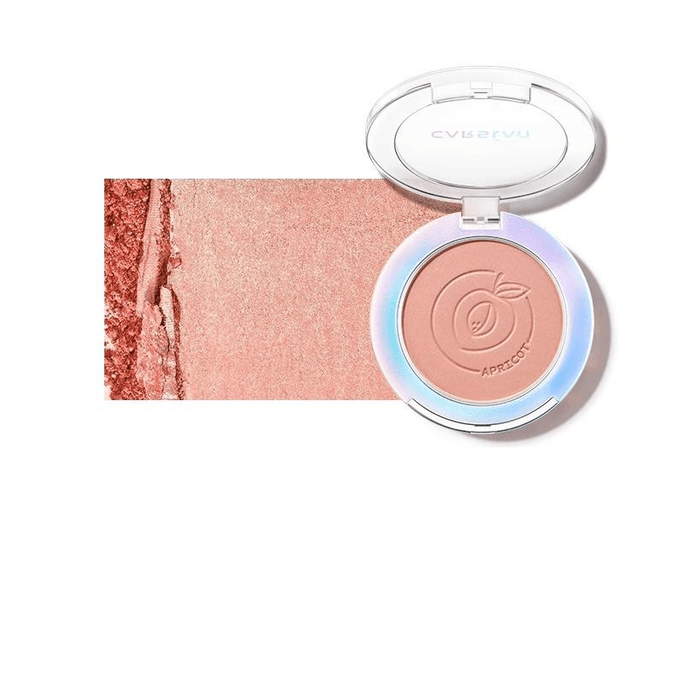 【中国直邮】 卡姿兰 腮红高光修容三合一体盘珠光细闪女膨胀色01初见杏粉5.5g*1盒