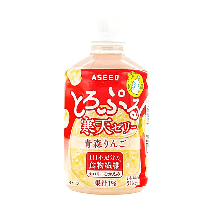 Toropuru Kanten Jelly Drink , Aomori Apple Flavor, 9.47 oz【 Rich Dietary Fiber Low Calorie】 