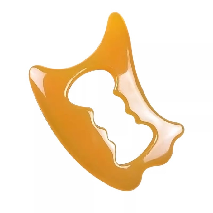Resin Multi-Function Fascia Tool Amber Color 1 Piece Full-Body Use Massage & Fascia Release Gua Sha Board Tuina Therapy Acupressure Massage Meridian Tool