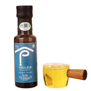 Organic Camellia Oil 110ml, First Cold-Pressed from Pure Wild Camellia Seeds, Perfect for Home Cooking, Ready-to-Use Healthy Food, Organic Certified
