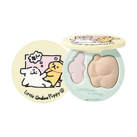 Cream-Powder Radiant Highlighter Palette, #01 Glowing Milk Apricot【Line Art Puppy Collaboration Edition】