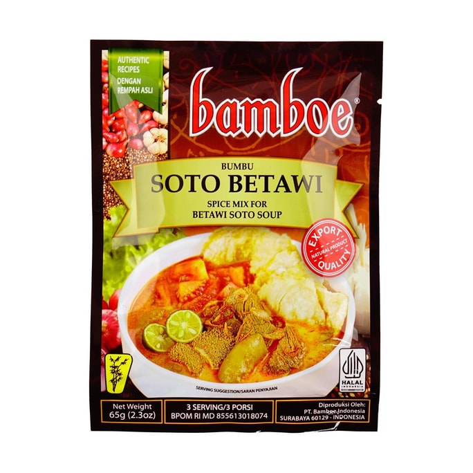 印尼BAMBOE 巴塔維蘇東湯調味料 辣雞湯料 65g