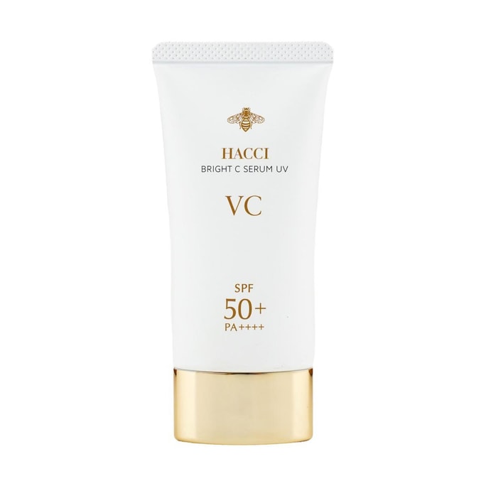 Bright C Serum UV, Sunscreen, SPF50+ / PA++++, 1.76 oz. - Vitamin C Environmental Defense Complex, Weightless Honey