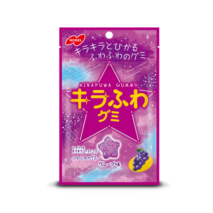 【日本直郵】 日本 諾貝爾製菓 Kirafuwa 軟糖 葡萄味 50g