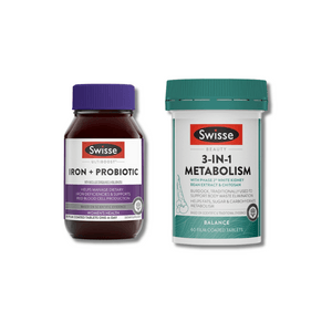 Weight Management Combo - Iron Probiotics (30 Tablets) + White Kidney Bean Blocker (60 Capsules)