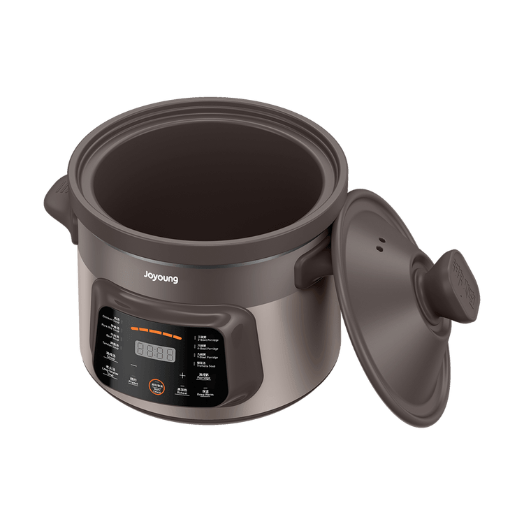 JOYOUNG Slow Cooker Soup Pot Purple Clay Electric Stew Pot Stew