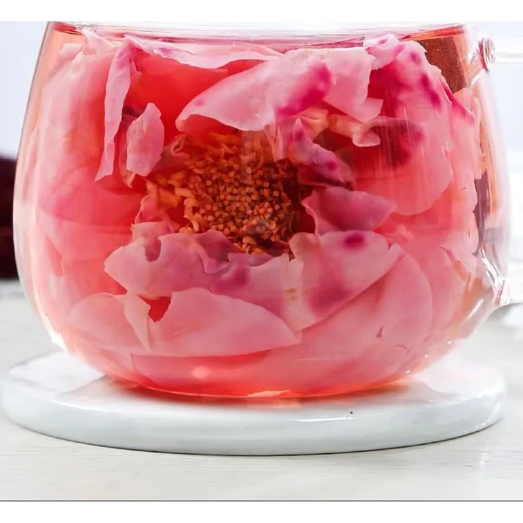 フラワーウィッシュ - カップ1杯につき一輪の花：雲南産フリーズドライ大輪バラ茶、濃い赤色、シーズン初収穫。美と滋養。数量限定。32g（約20±3輪）。 3