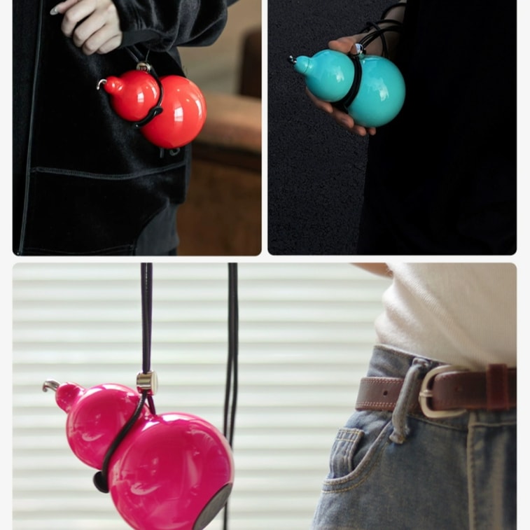 【心想事橙】OTE欧堤 316不锈钢葫芦保温杯保冷杯福禄杯 300ML  心想事橙色 3