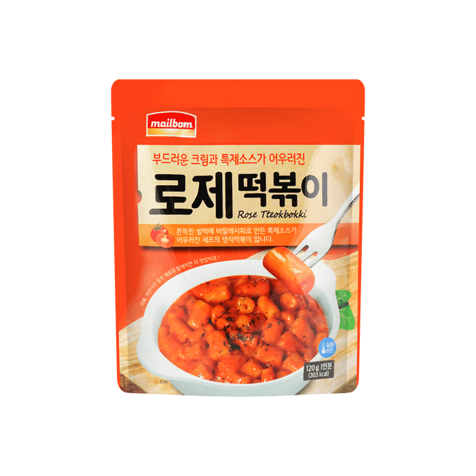  韓國MAILBOM 即食韓式炒年糕 玫瑰奶油辣醬口味 120g