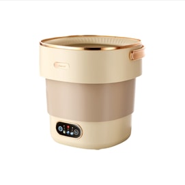 Large capacity lingerie washing machine 1 pack 13L portable folding washing machine for underwear socks and khaki col