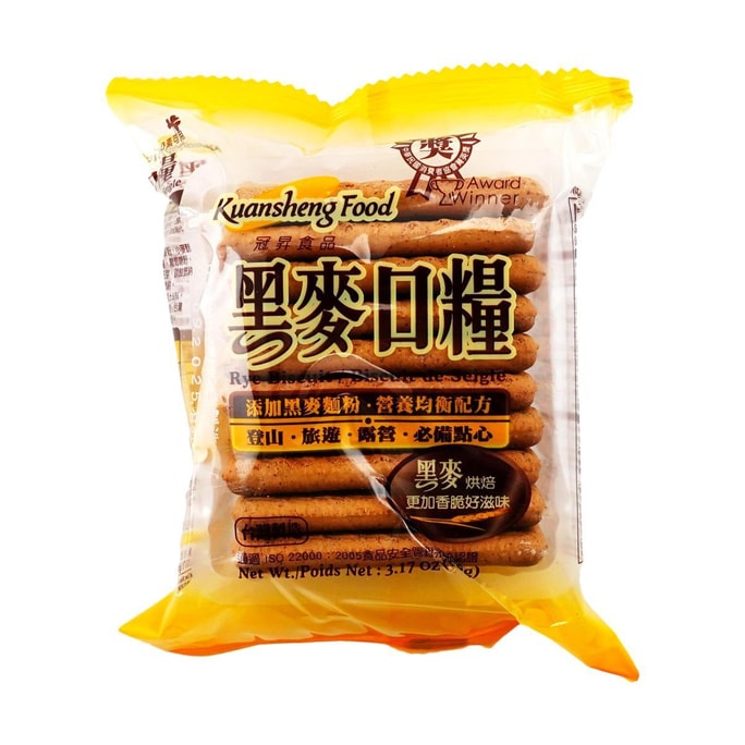 台灣冠昇 黑麥口糧 粗糧餅乾 90g