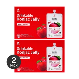Konjac Jelly, Apple, 10pcs*2 -  Sugar-Free Zero Calorie & Low-Fat Satiety Snack【Value Pack】