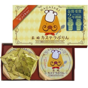 日本 长崎 心泉堂 卡斯提拉蛋糕口味布丁80gx2枚装