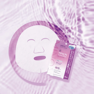 Minon Amino Acid AF Moisturizing Plumping Glow Mask, 4 Sheets - Sensitive Skin Anti-Aging