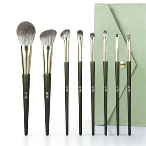 【中国直送】華陽喬木 メイクブラシセット、高品質本物ブラシ、ドットブラシ、アイシャドウブラシ、超ソフト毛、1セット（中国滄州）