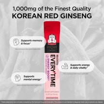 Everytime Energy Boost Korean Red Ginseng Dietay Supplement, 10sticks