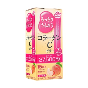 日本EARTH制药 胶原蛋白C果冻 桃子味 15条