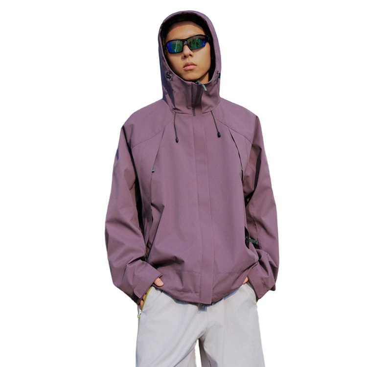 Hiking mountaineering hooded jacket warm windproof outdoor coat