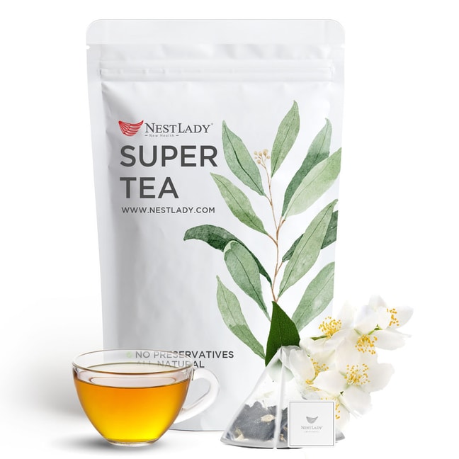 NESTLADY 茉莉绿茶 花香 花茶 清新茶包 20袋 60g 围炉冰茶【0添加糖】【冷泡热泡都好喝】