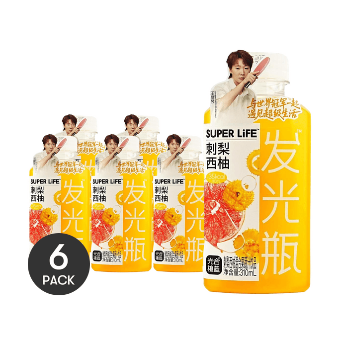 Sea Buckthorn Grapefruit Mixed Fruit And Vegetable Juice,10.48 fl oz *6【6 Packs】【Rich in vitamin C】【Low Calories】