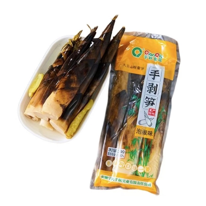  첸추 손으로 껍질을 벗긴 죽순 절인 고추 맛 230g