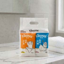舒洁 迷你湿测纸 便携装纸巾湿纸巾 7抽6包