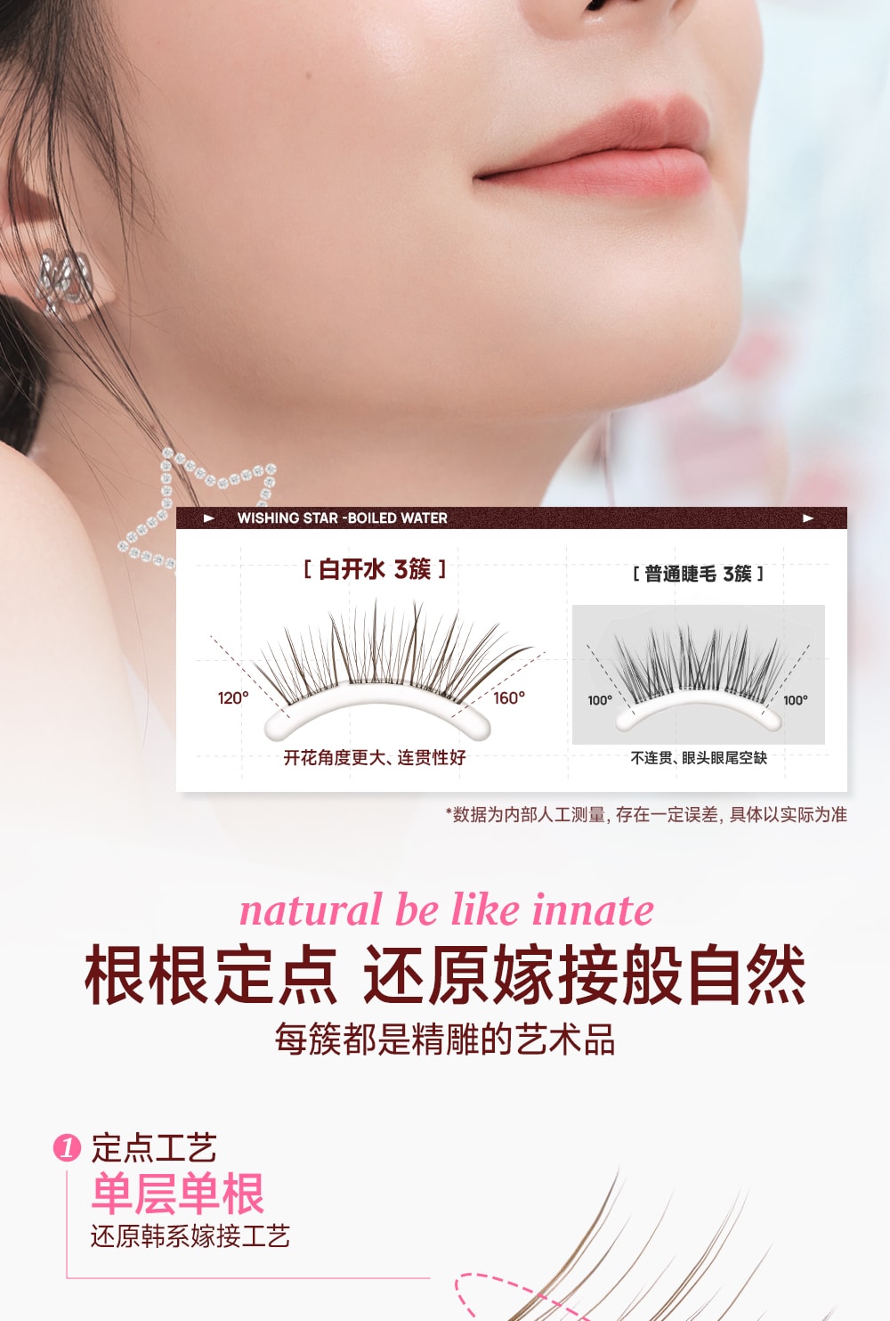 心愿先生 MR.WISH 许愿星系列免胶假睫毛#百利甜 摩卡棕C翘 上镜氛围睫 48簇