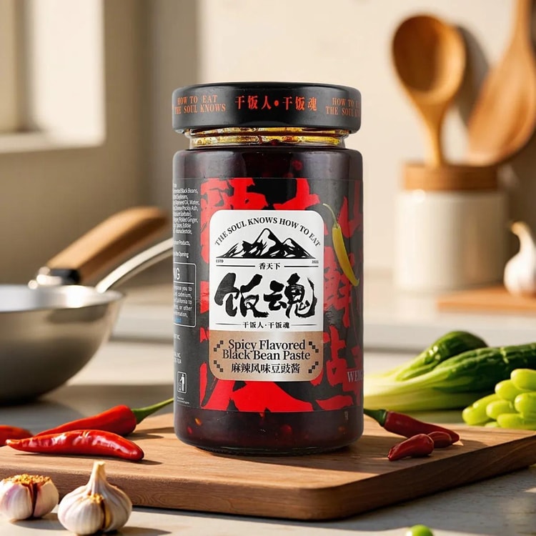 The X Pot The X Pot Spicy Flavored Black Bean Paste, 7.05 oz 【For