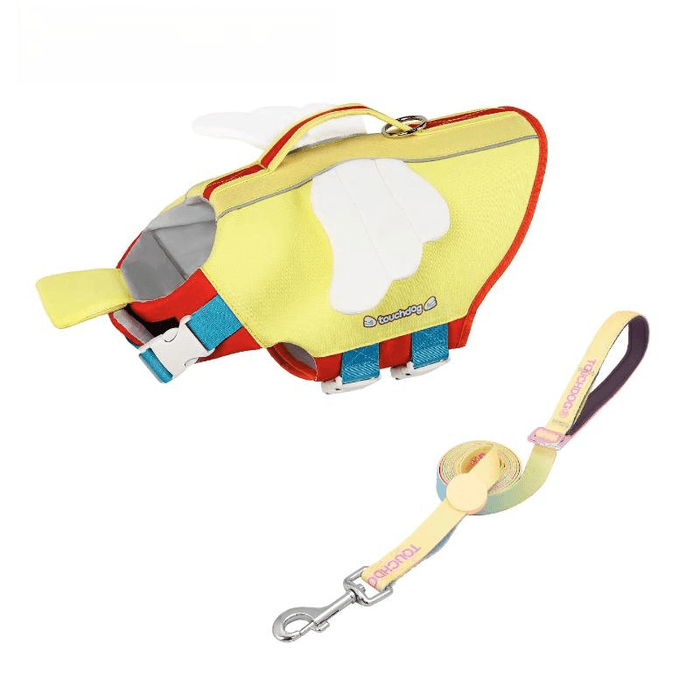 Dog Swimming Robe Pet Life Jacket Beach Pool Summer Outdoor Yellow ...
