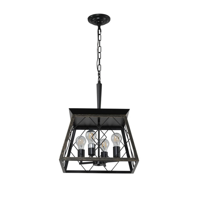 【 Direct Mail to the United States 】 Black Gold Industrial 4-Lamp Pendant Light * 1 1 unit
