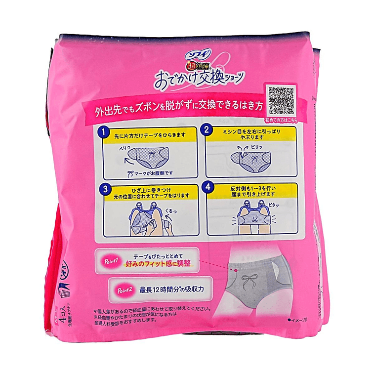 ソフィ デイ用生理用ショーツ M-Lサイズ 87-100cm 4枚 スリムフィット 日中快適 *3【3パック】 7