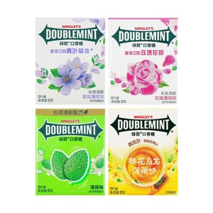Mint Chewing Gum,Jasmine+Osmanthus Oolong+Rose+ Original Flavor,1.12 oz*4【4 Combo Packs】