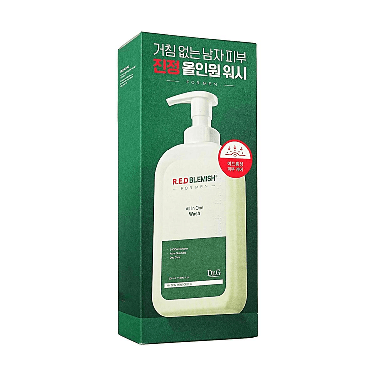 韓國Dr.G蒂邇肌 男士多效潔面 沐浴多效 500ml 清爽保濕 痘痘肌敏感肌鎮靜 4