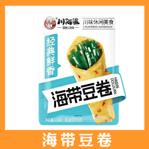 【中国直邮】 川阿婆 金针菇豆卷夹心豆皮卷办公室解馋豆制品小零食休闲食品小吃 海带豆卷 138g*1袋(共7包)