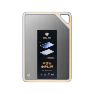 304 ステンレス鋼と小麦まな板、40x28x1cm