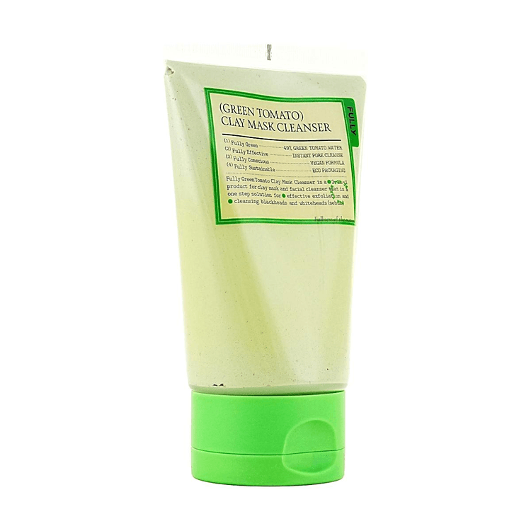 Fully Green Tomato Clay Pack Cleanser, 2-in-1 Cleansing Mask, 4.1