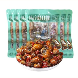 Spicy River Snails 40g×6 – Live Clean-water Snails, Tail-cut. Stir-fried With Spices. Plump, Q-texture, No Fishy Taste. Ready-to-eat Snack With Drinks.