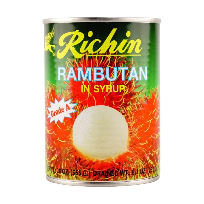 泰国RICHIN利成 红毛丹水果罐头 即食甜品奶茶DIY原料 565g 【鲜嫩多汁 果肉饱满】