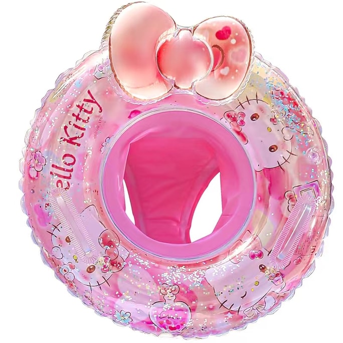 Sanrio Inflatable Pvc Swimming Ring For Kids Sequin Pedest-Hello Kitty Ages 2-4 1Pc