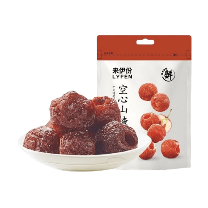 [중국에서 온 다이렉트 메일] 라이이펀 할로우 산사나무 산사나무 공 씨 없는 건조 산사나무 과일 설탕에 절인 과일 건조 산사나무 108g